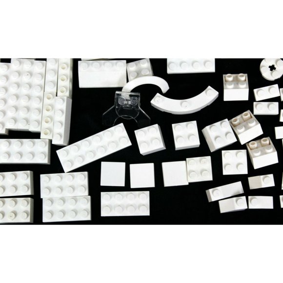 100+ Pieces White Lego Assorted Bricks Specialty Parts Building Shades Clear - Picture 10 of 12